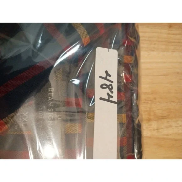 LL Bean Signature Oxford Plaid Mens Shirt XXL Slim Fit Casual Work wear - Picture 7 of 7